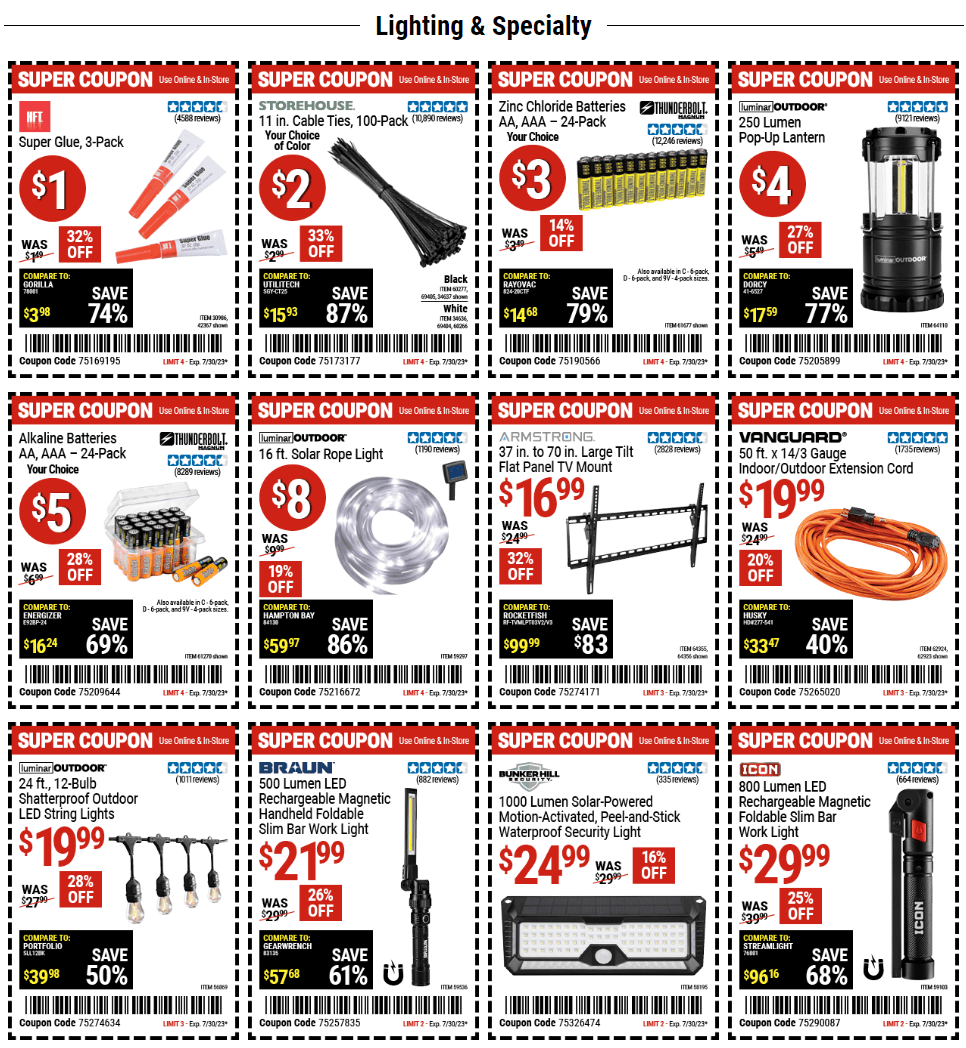 Harbor Freight Coupon Sale July 17 July 30, 2023