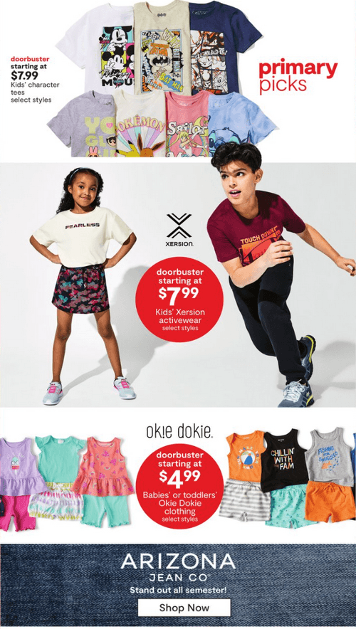 JCPenney Back to School Ad July 28 – July 30, 2023