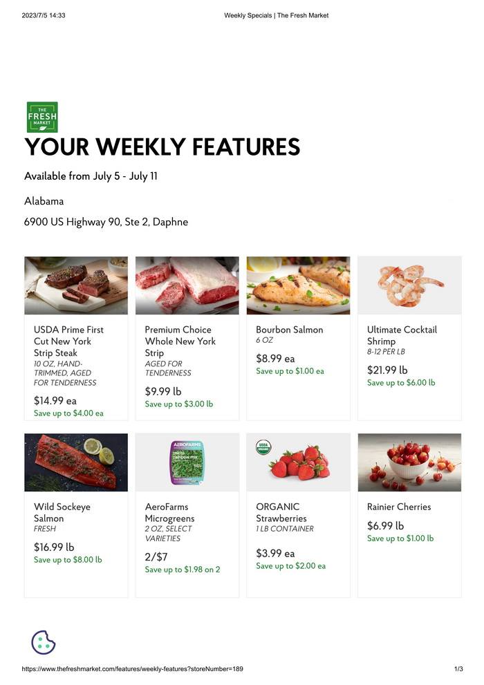 The Fresh Market Weekly Ad July 05 – July 11, 2023