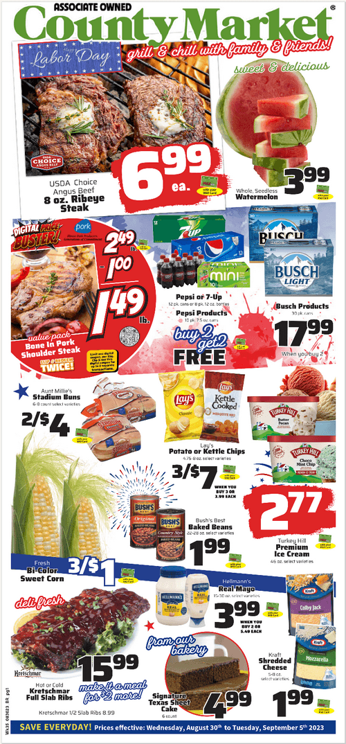 County Market Weekly Ad Aug 30 – Sep 05, 2023 (Labor Day Promotion ...