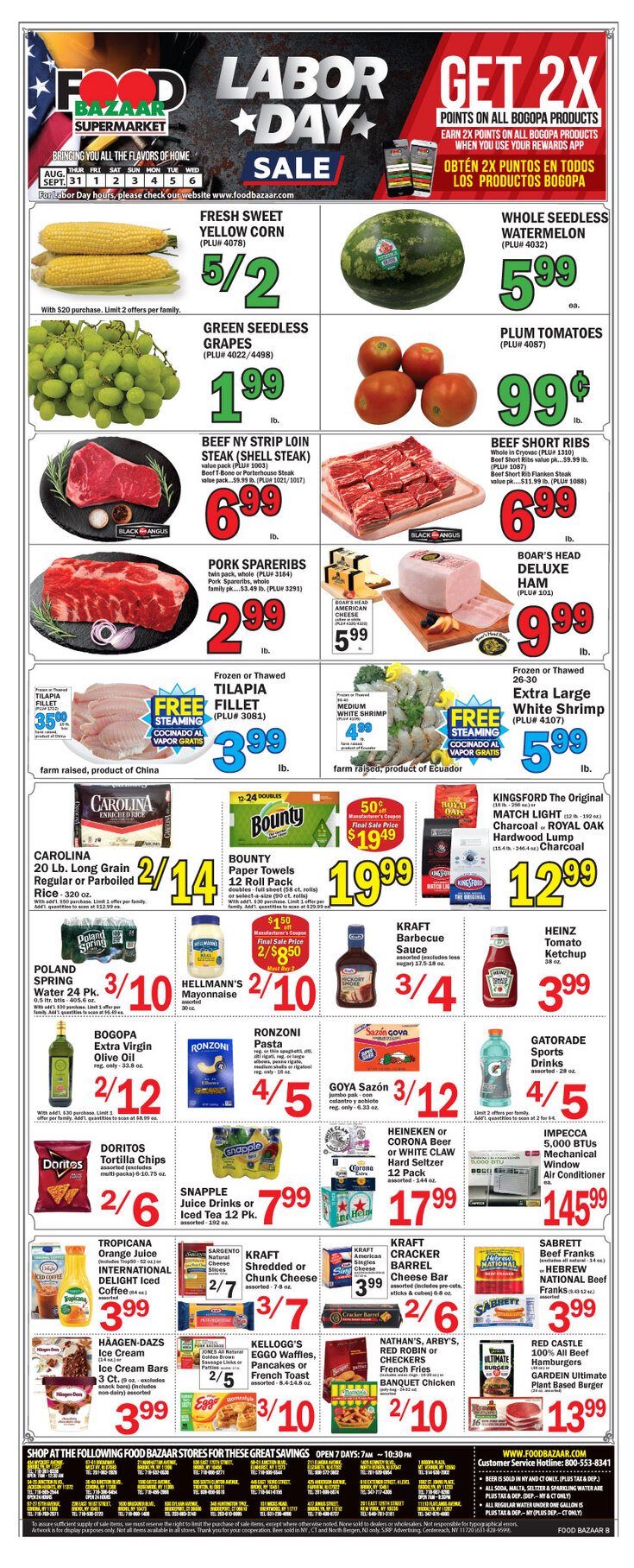 Food Bazaar Weekly Ad Aug 31 – Sep 06, 2023 (Labor Day Promotion Included)