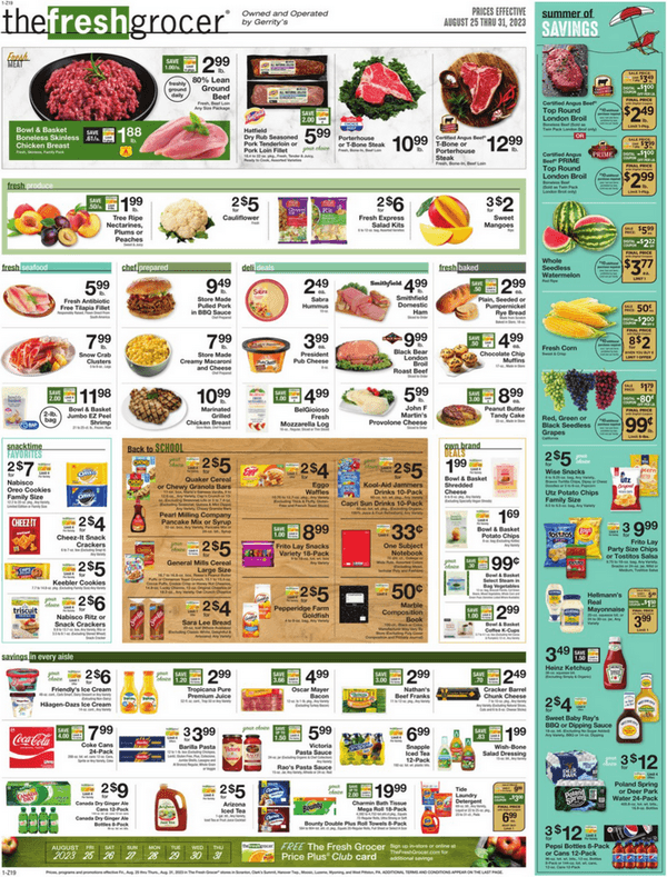 Gerrity's Supermarkets Weekly Ad Aug 25 – Aug 31, 2023