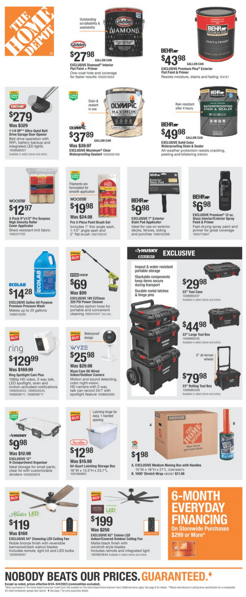 Home Depot Labor Day Ad Aug 24 Sep 04, 2023