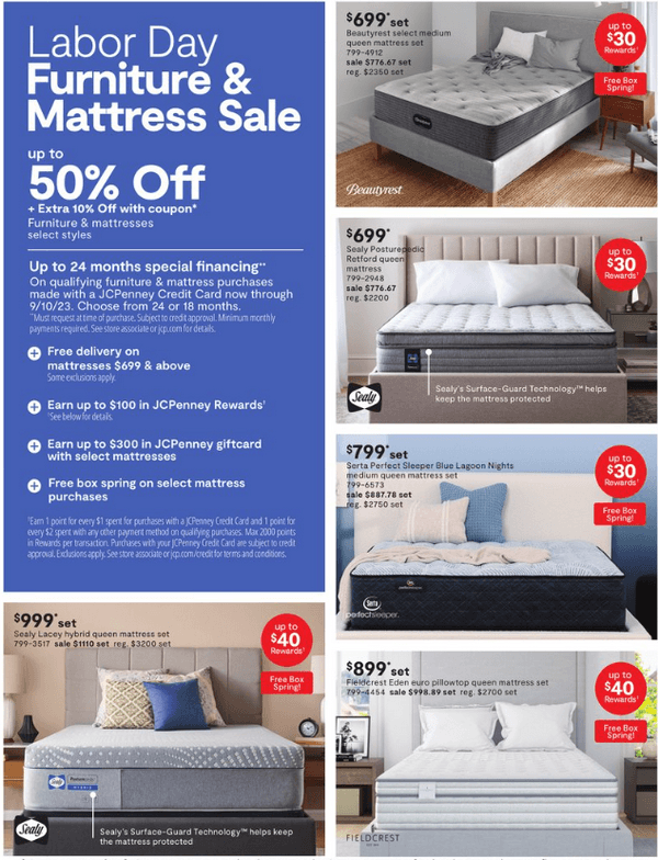 JCPenney Labor Day Home Sale Aug 24 Sep 10, 2023