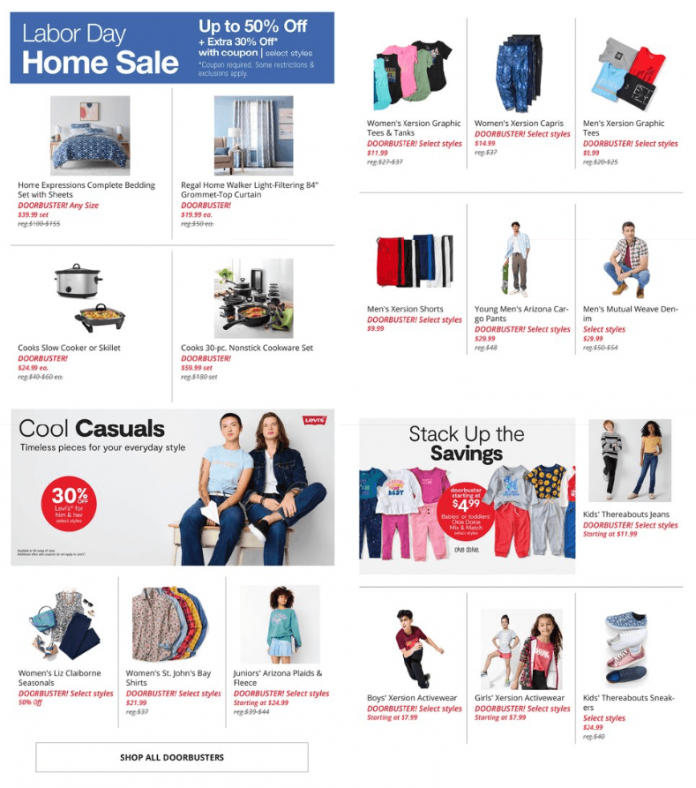 JCPenney Labor Day Sale Sep 01 Sep 04, 2023