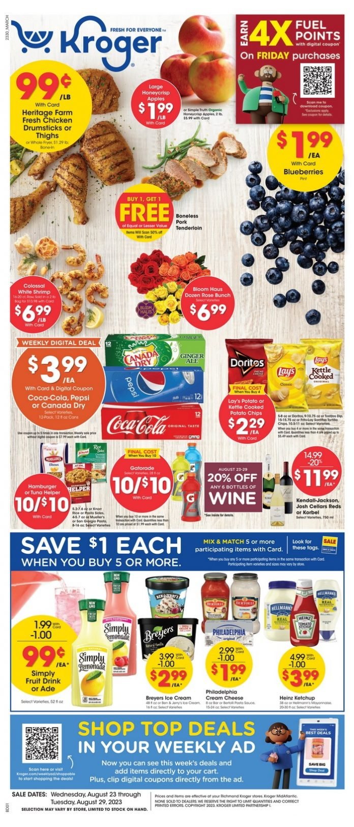 Kroger Weekly Ad Aug 23 – Aug 29, 2023 (Back to School Promotion Included)