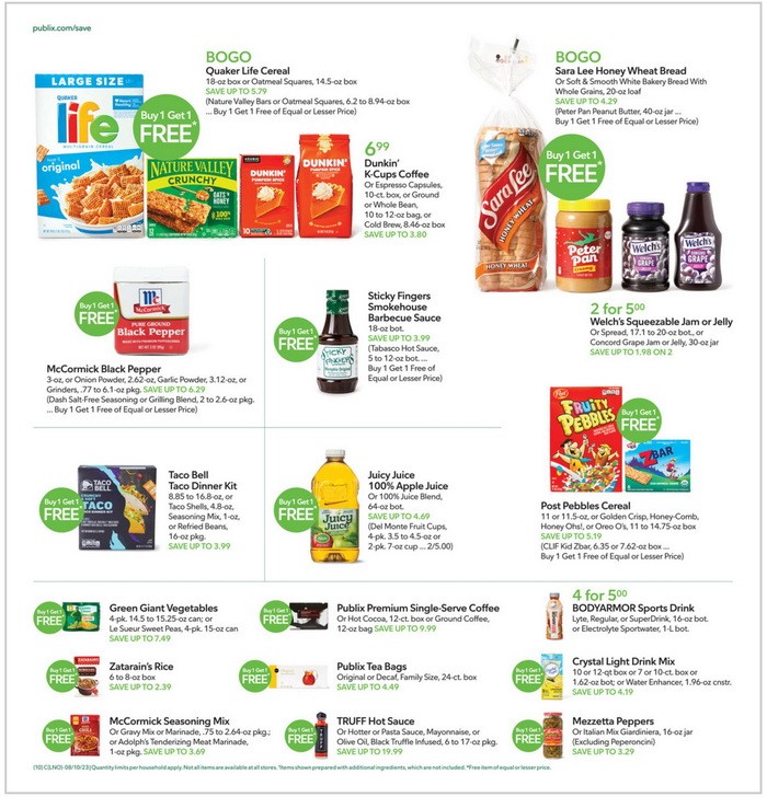 Publix Weekly Ad Aug 09 – Aug 15, 2023