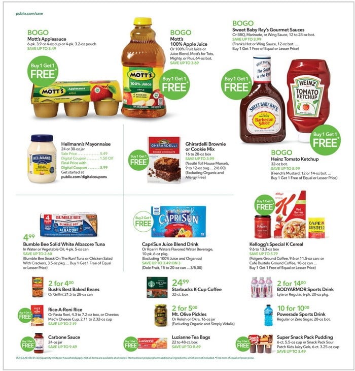 Publix Weekly Ad Aug 30 – Sep 05, 2023 (Labor Day Promotion Included)