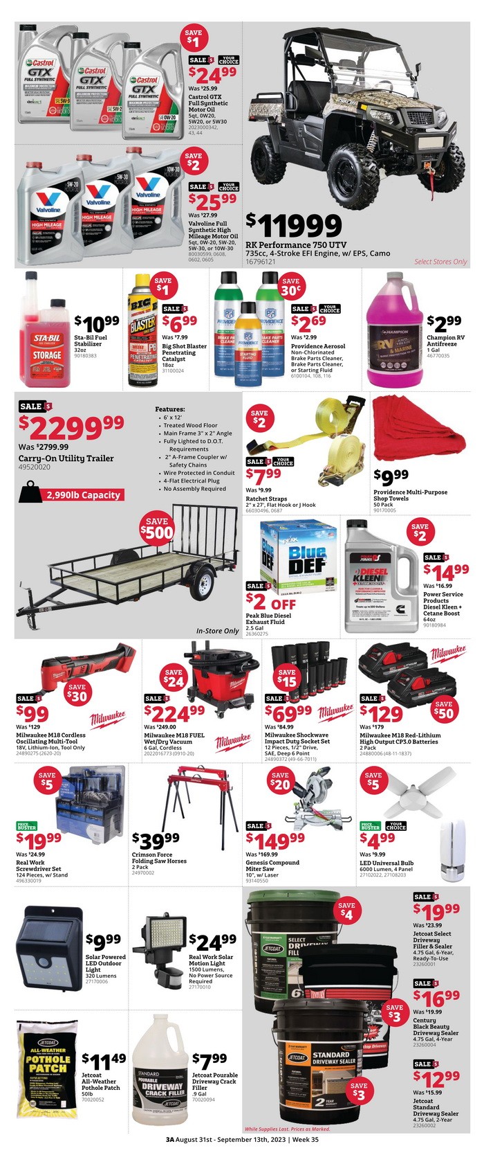 Rural King Weekly Ad Aug 31 – Sep 13, 2023 (Labor Day Promotion Included)