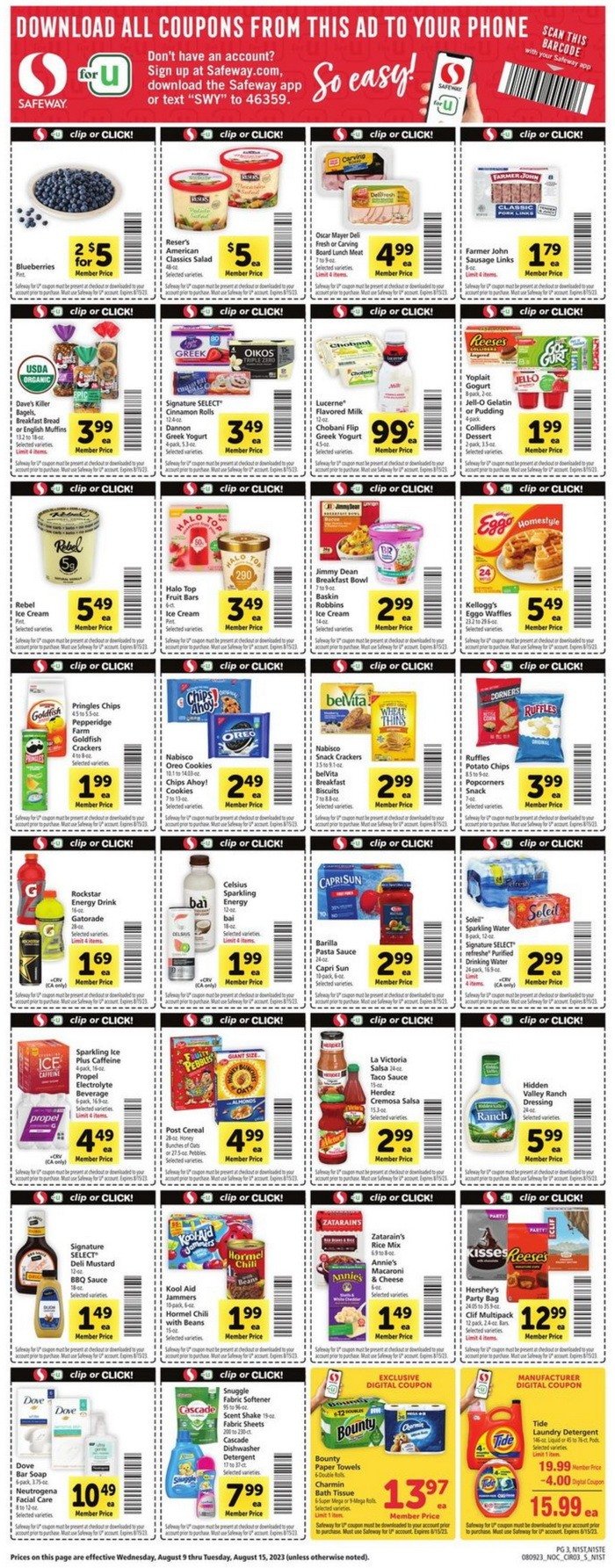 Safeway Weekly Ad Aug 09 Aug 15, 2023