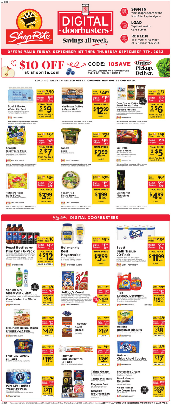 ShopRite Weekly Ad Sep 01 Sep 07, 2023 (Labor Day Promotion Included)