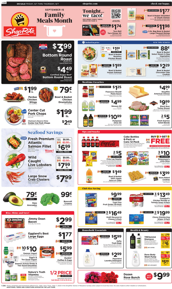 ShopRite Weekly Ad Sep 01 – Sep 07, 2023 (Labor Day Promotion Included)