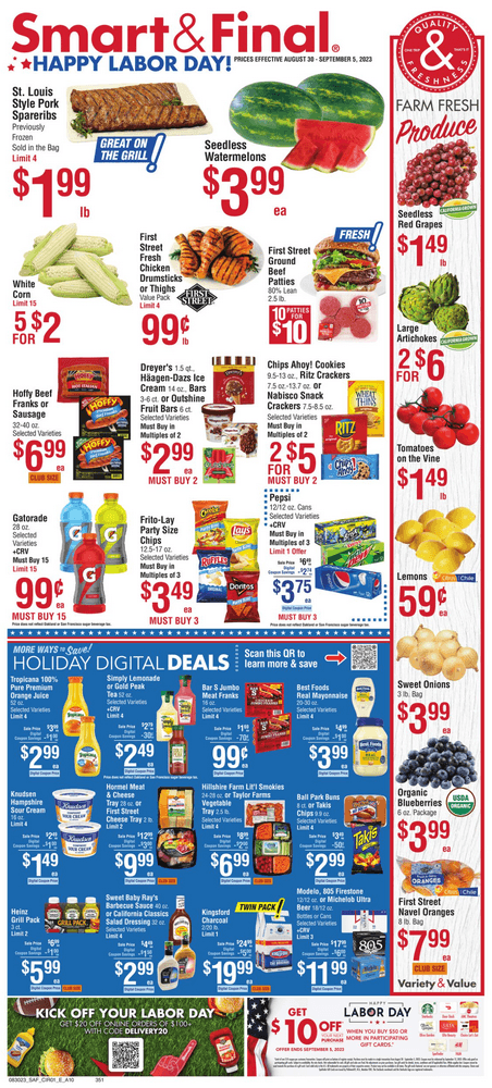 Smart & Final Weekly Ad Aug 30 – Sep 05, 2023 (Labor Day Promotion ...