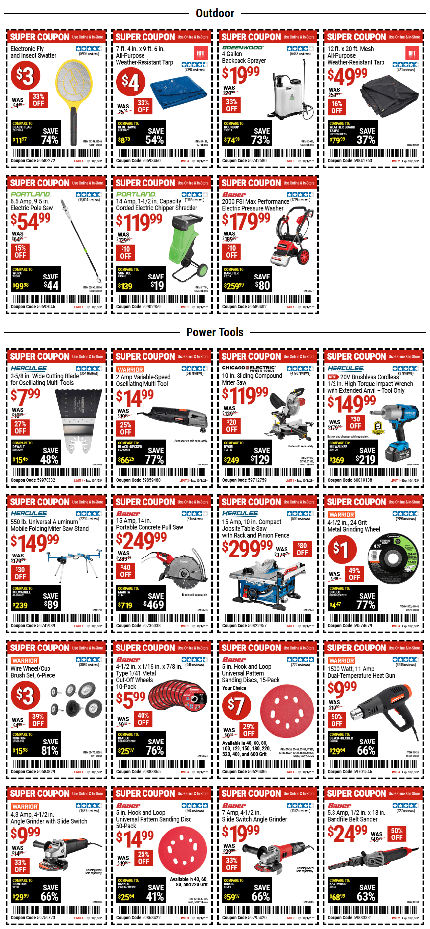 Harbor Freight Coupon Sale Sep 18 – Oct 01, 2023