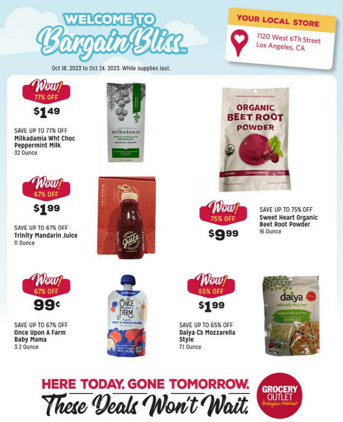 Grocery Outlet Weekly Ad Oct 25 – Oct 31, 2023