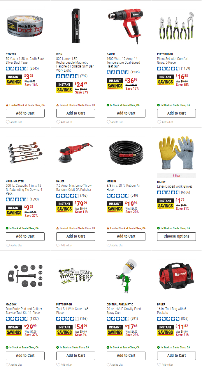 Harbor Freight Instant Saving Ad Oct 16 – Nov 02, 2023