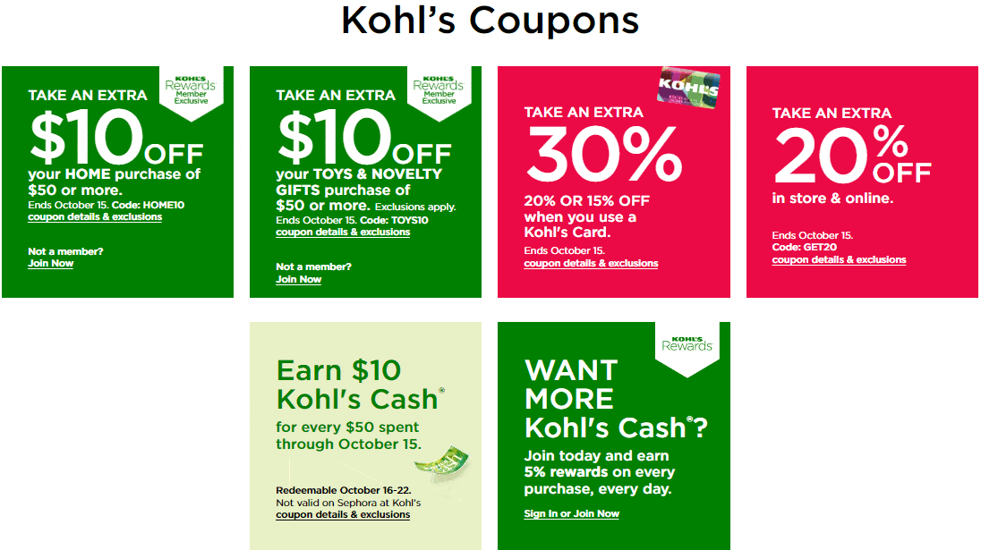 Kohl's Coupon Ad Until Oct 15, 2023