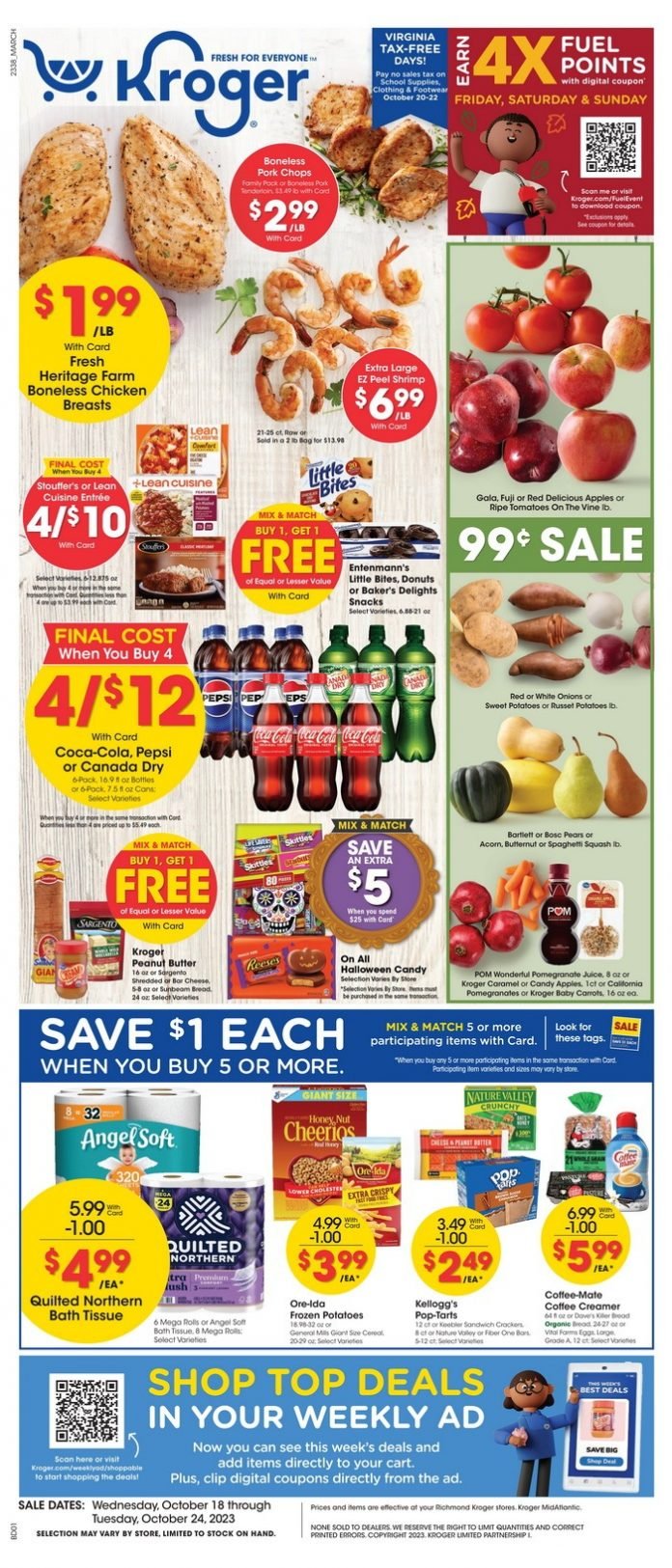 Kroger Weekly Ad Oct 18 – Oct 24, 2023 (Halloween Promotion Included)