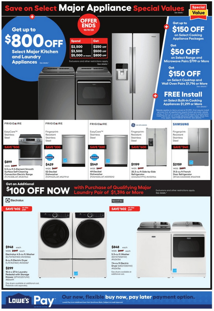 Lowe's Weekly Ad Oct 26 – Nov 08, 2023 (Black Friday Promotion Included)