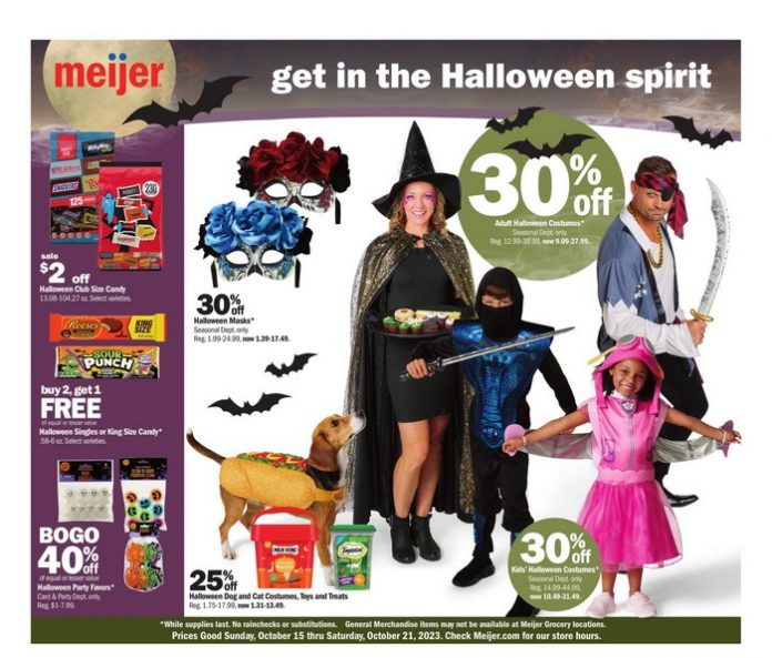 Meijer Halloween Ad Oct 15 Oct 21, 2023