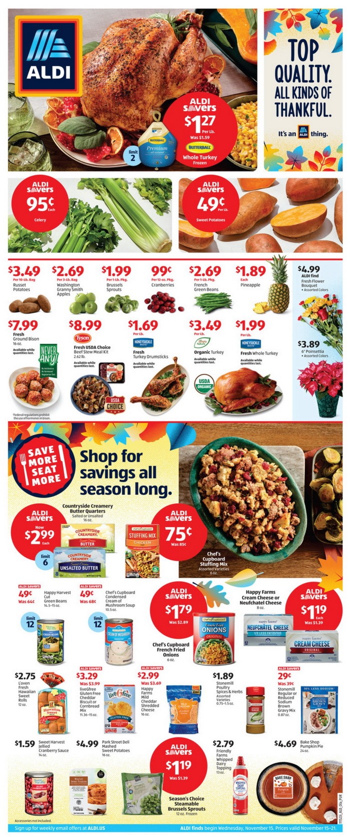 ALDI Weekly Ad Nov 15 Nov 21, 2023 (Thanksgiving Promotion Included)