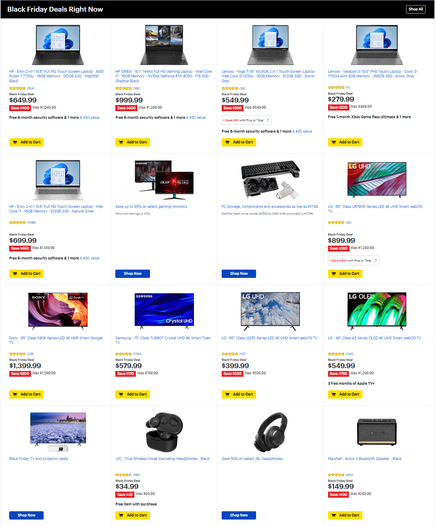 Best Buy Black Friday Sale Nov 06 – Nov 12, 2023