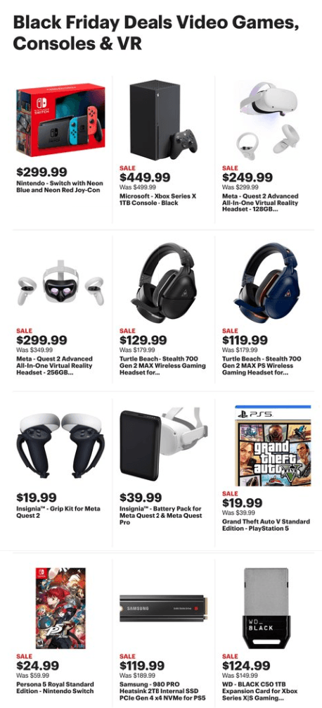 Best Buy Black Friday Ad Nov 20 – Nov 23, 2023