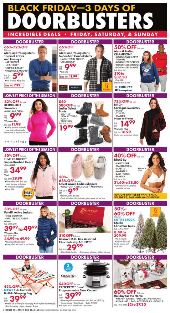 Boscov's 3 Day Black Friday Doorbusters Nov 24 Nov 26, 2023