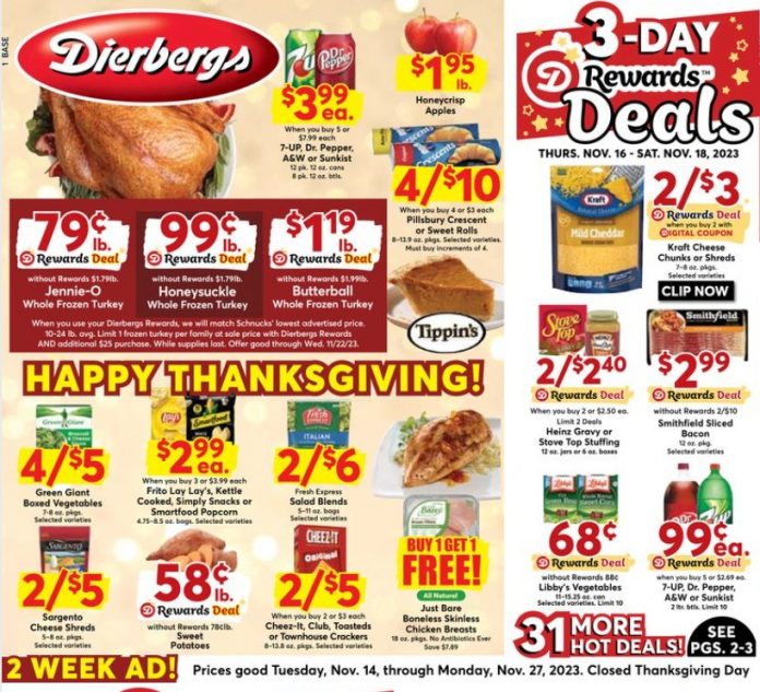 Dierbergs Markets Weekly Ad Nov 14 Nov 27, 2023 (Thanksgiving