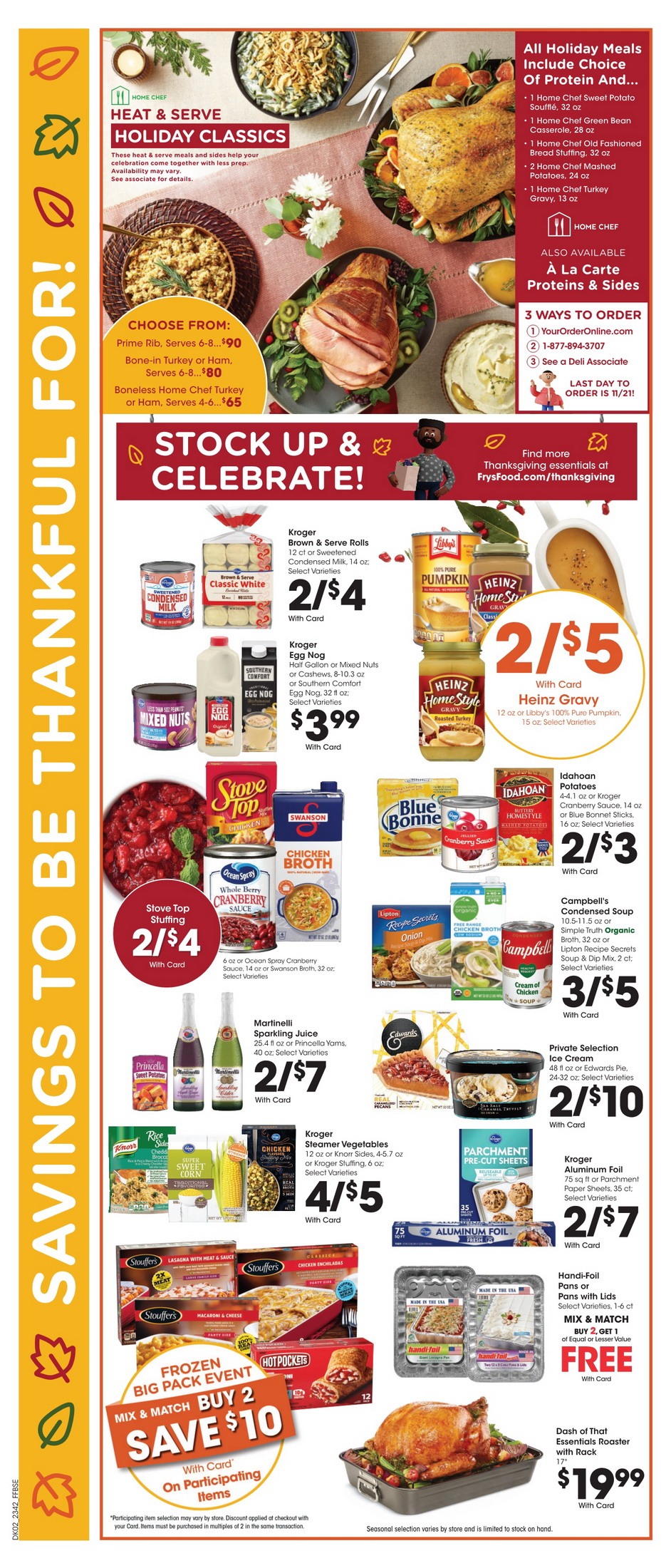 Fry's Food Happy Thanksgiving Ad Nov 15 Nov 23, 2023