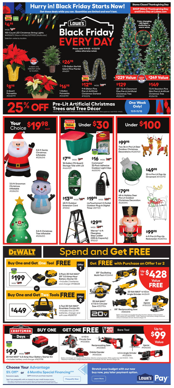 Lowe's Black Friday Ad Nov 09 – Nov 22, 2023