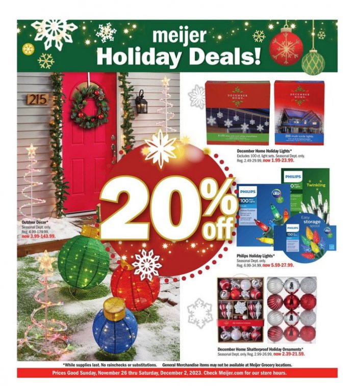 Meijer Holiday Ad Nov 26 Dec 02, 2023