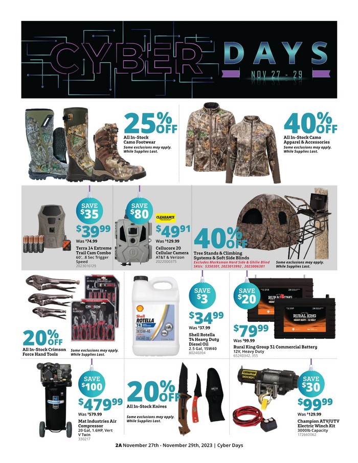 Rural King Cyber Days Sale Nov 27 Nov 29, 2023