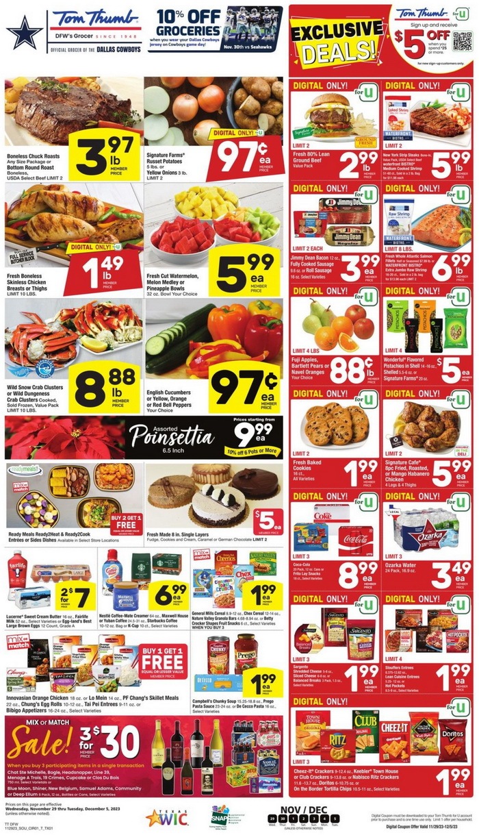 Tom Thumb Weekly Ad Nov 29 – Dec 05, 2023