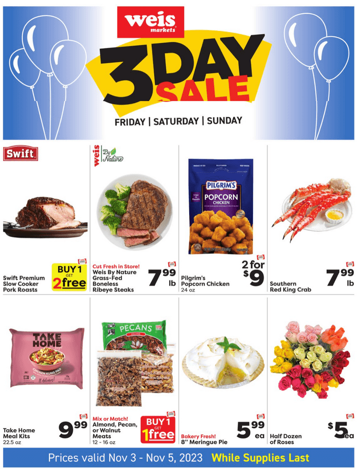 Weis Markets Three Day Ad Nov 03 – Nov 05, 2023