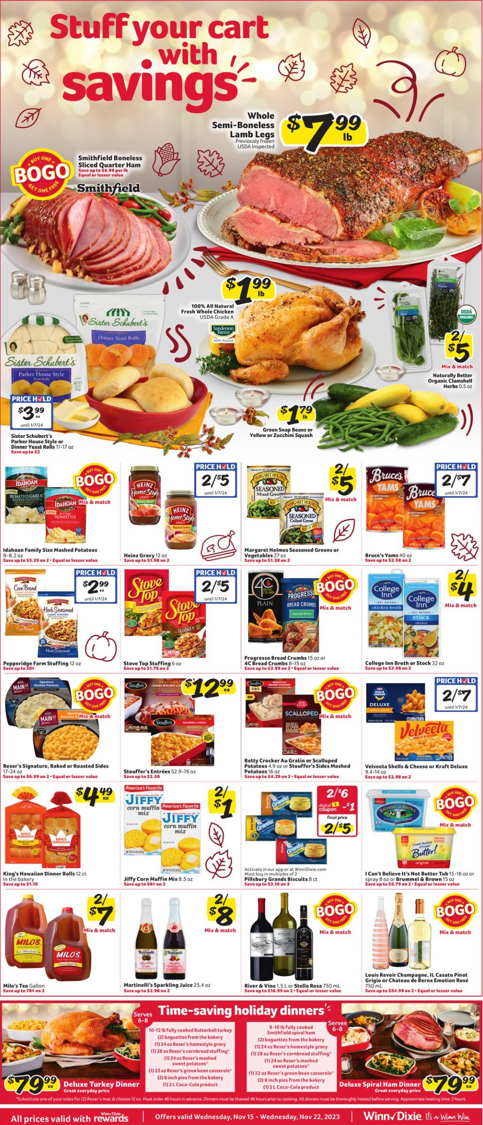 WinnDixie Weekly Ad Nov 15 Nov 21, 2023 (Thanksgiving Promotion