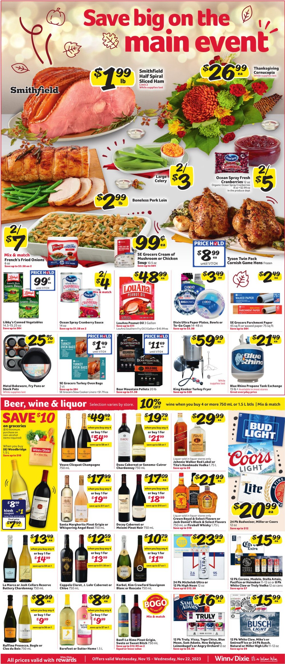 WinnDixie Weekly Ad Nov 15 Nov 21, 2023 (Thanksgiving Promotion