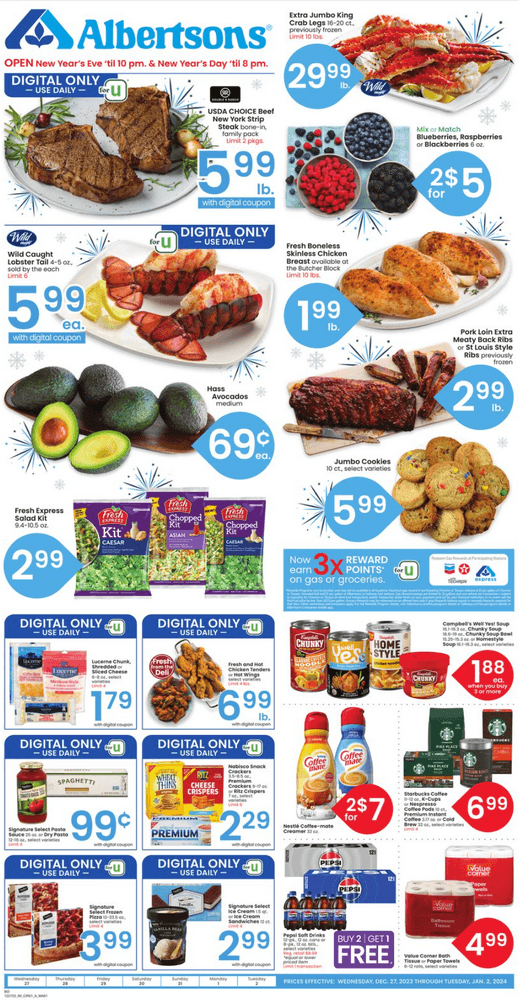 Albertsons Weekly Ad Dec 27 Jan 02, 2024 (New Year Promotion Included)