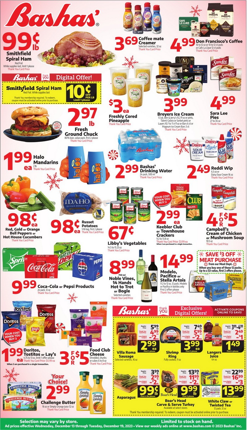 Bashas Weekly Ad Dec 13 – Dec 19, 2023