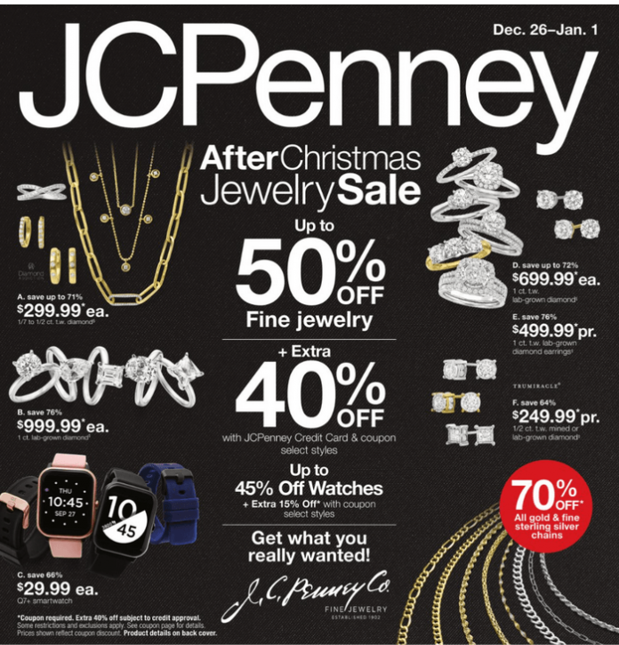 JCPenney After Christmas Jewelry Sale Dec 26, 2023 Jan 1, 2024