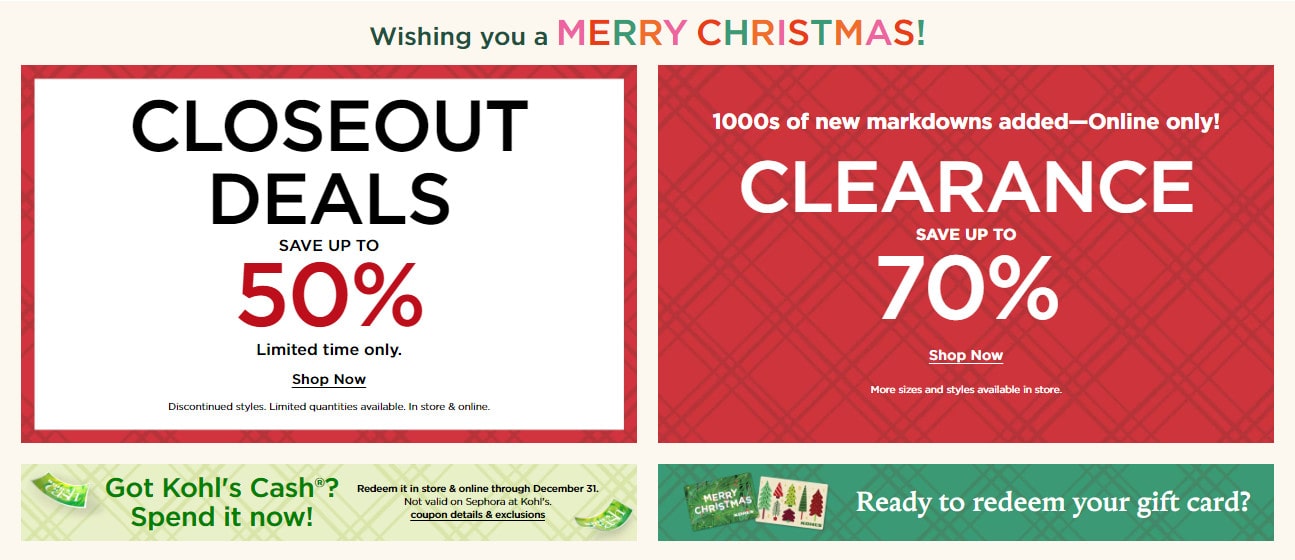 Kohl's Coupon Ad Until Dec 31, 2023 (Christmas Promotion Included)