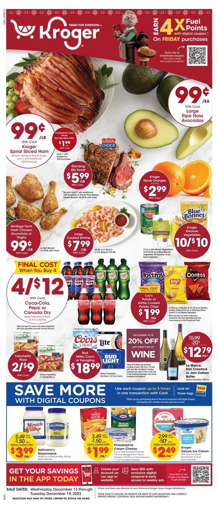 Kroger Weekly Ad Dec 13 Dec 19, 2023 (Christmas Promotion Included)