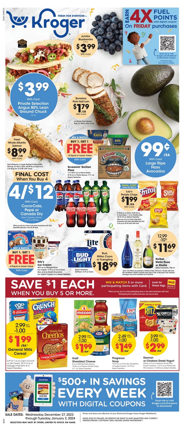 Kroger Weekly Ad Dec 27, 2023 Jan 02, 2024 (New Year Promotion Included)