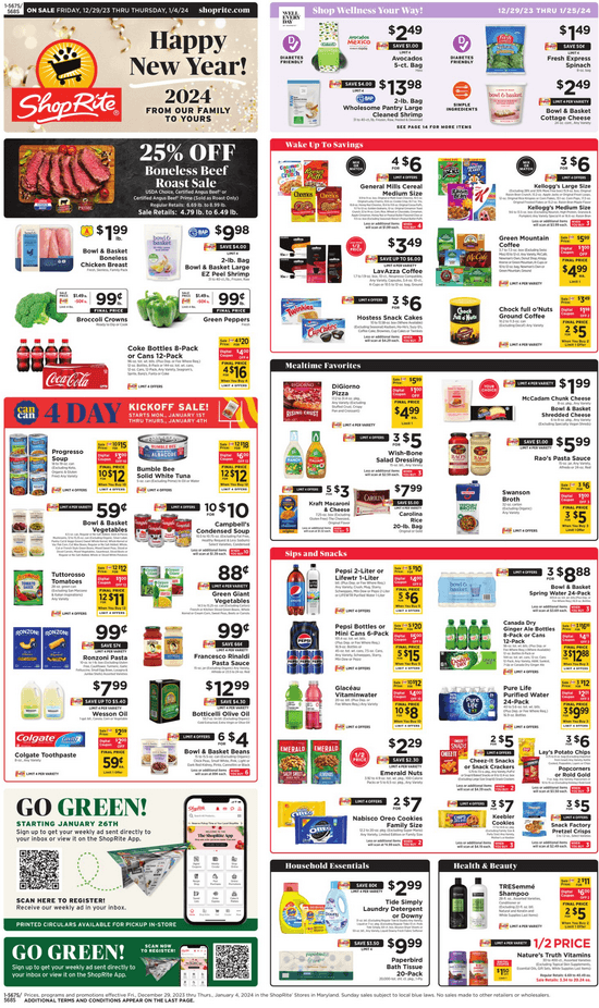 ShopRite Weekly Ad Dec 29, 2023 Jan 04, 2024 (New Year Promotion Included)