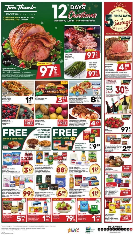 Tom Thumb Weekly Ad Dec 13 – Dec 24, 2023