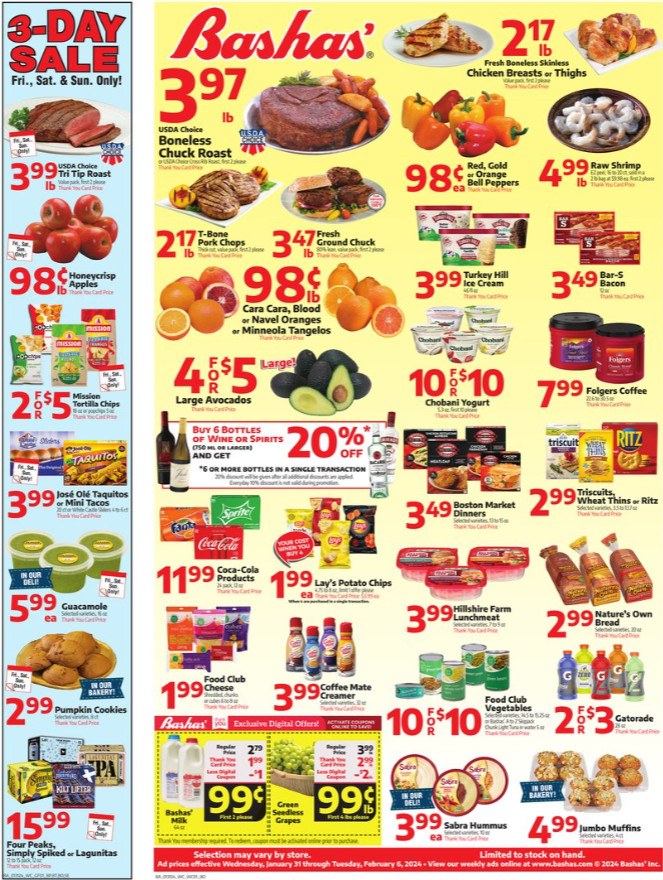 Bashas Weekly Ad Jan 31 Feb 06, 2024