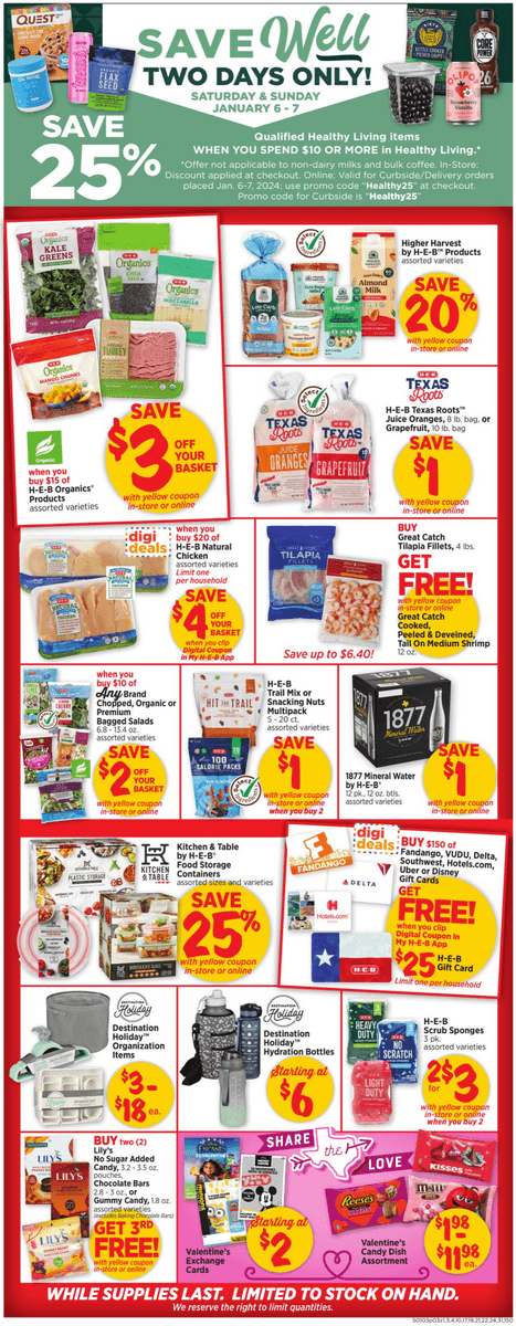 HEB Weekly Ad Jan 03 – Jan 09, 2024