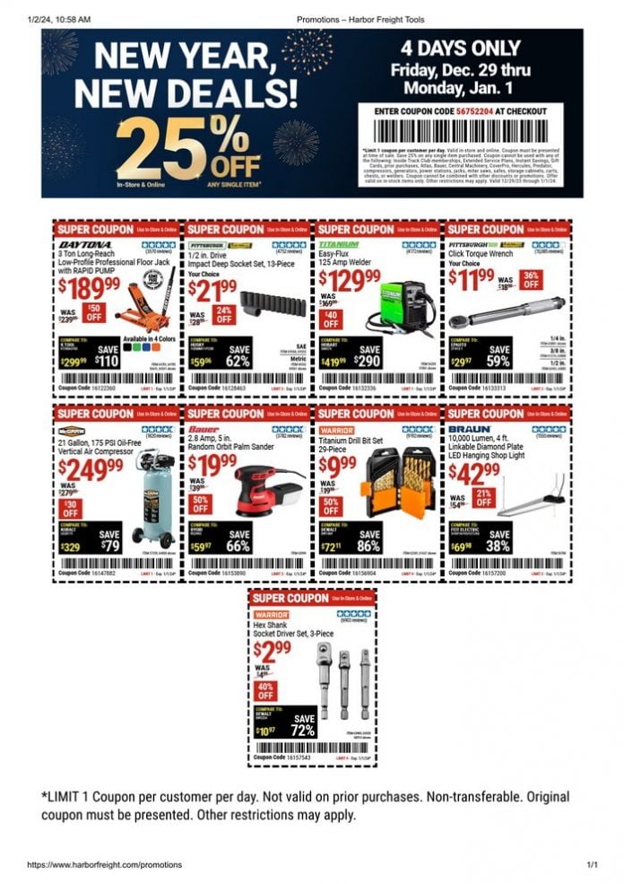 Harbor Freight New Year Coupon Sale Dec 29 2023 Jan 01 2024   Harbor Freight 1229 0101 1 696x985 