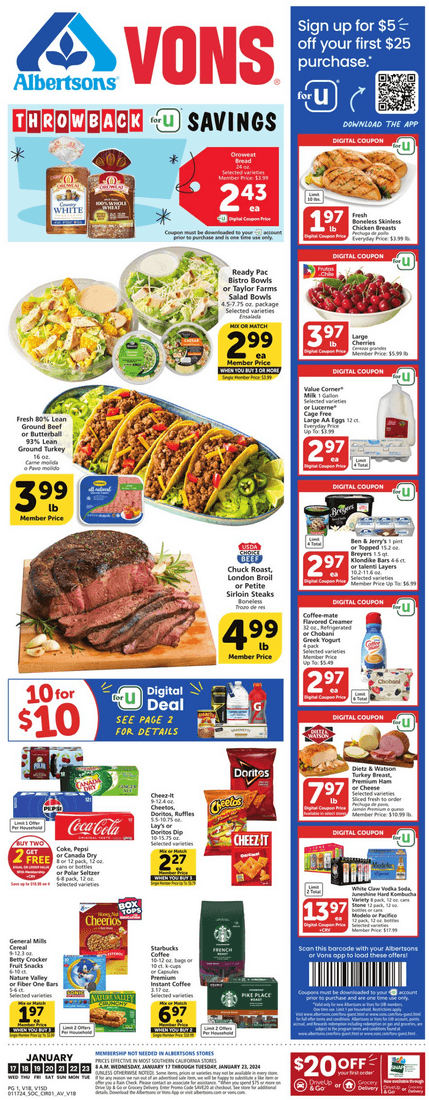 Vons Weekly Ad Jan 17 – Jan 23, 2024