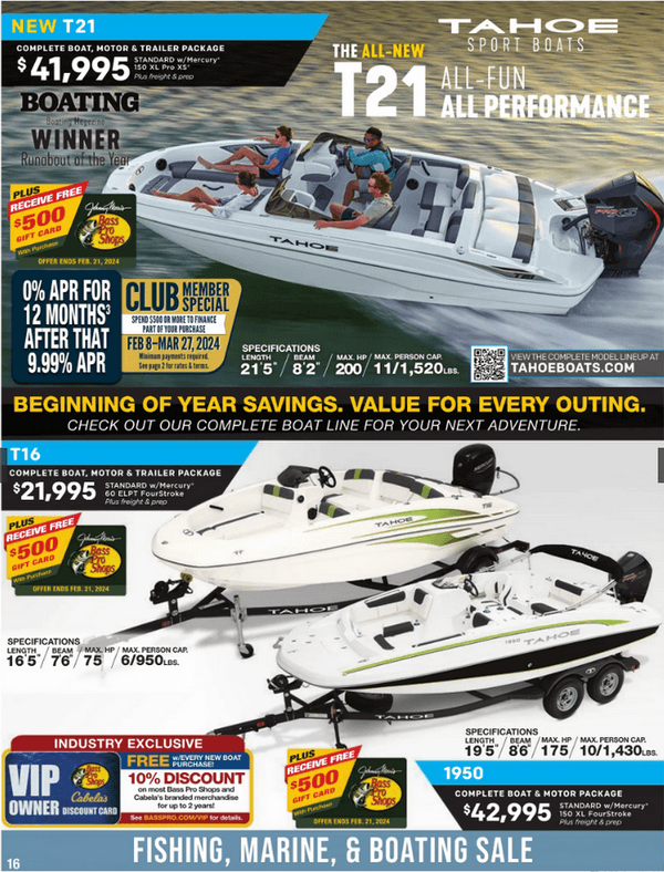 Bass Pro Shops Fishing, Marine and Boating Sale Feb 08 Feb 21, 2024